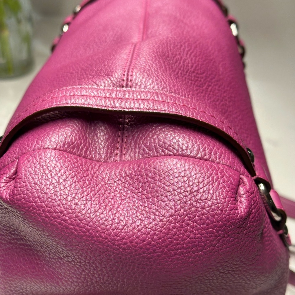 Coach Alexandra Purple Convertible Leather Shoulder Bag + COA - Picture 11 of 13